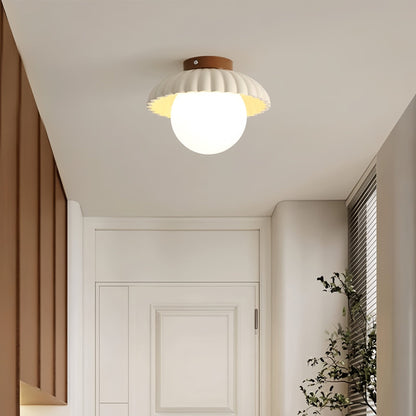 Cream Style Globe LED Hallway Ceiling Light