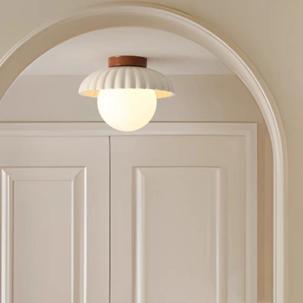 Cream Style Globe LED Hallway Ceiling Light