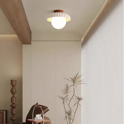 Cream Style Globe LED Hallway Ceiling Light