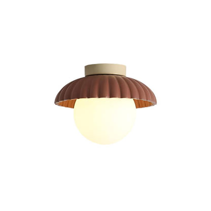 Cream Style Globe LED Hallway Ceiling Light