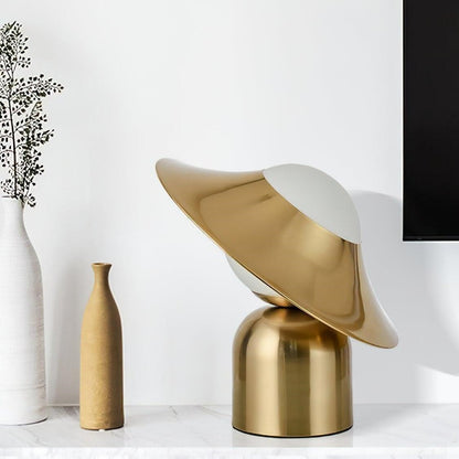 Creative Hat Design Golden Table Lamp