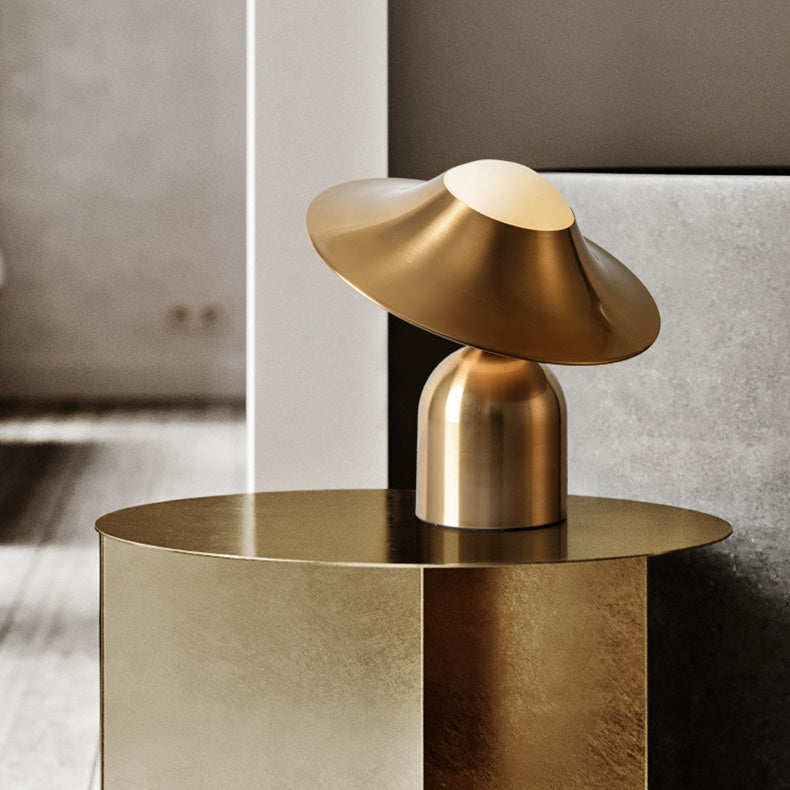 Creative Hat Design Golden Table Lamp