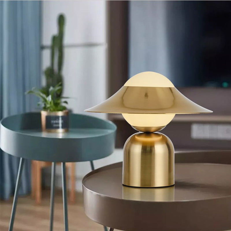 Creative Hat Design Golden Table Light