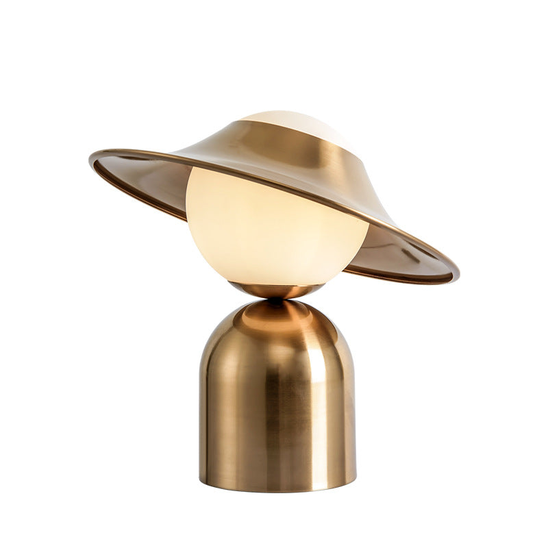 Creative Hat Design Golden Table Light