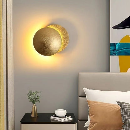 Creative Design Lunar Eclipse Brass Wall Light