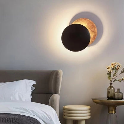 Creative Design Lunar Eclipse Brass Wall Light