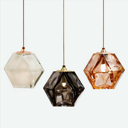 Creative Diamond Shaped Glass Pendant Lamp