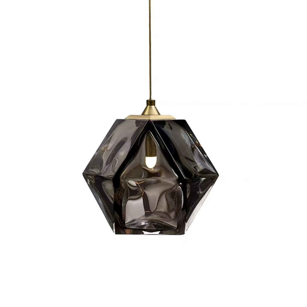 Creative Diamond Shaped Glass Pendant Lamp