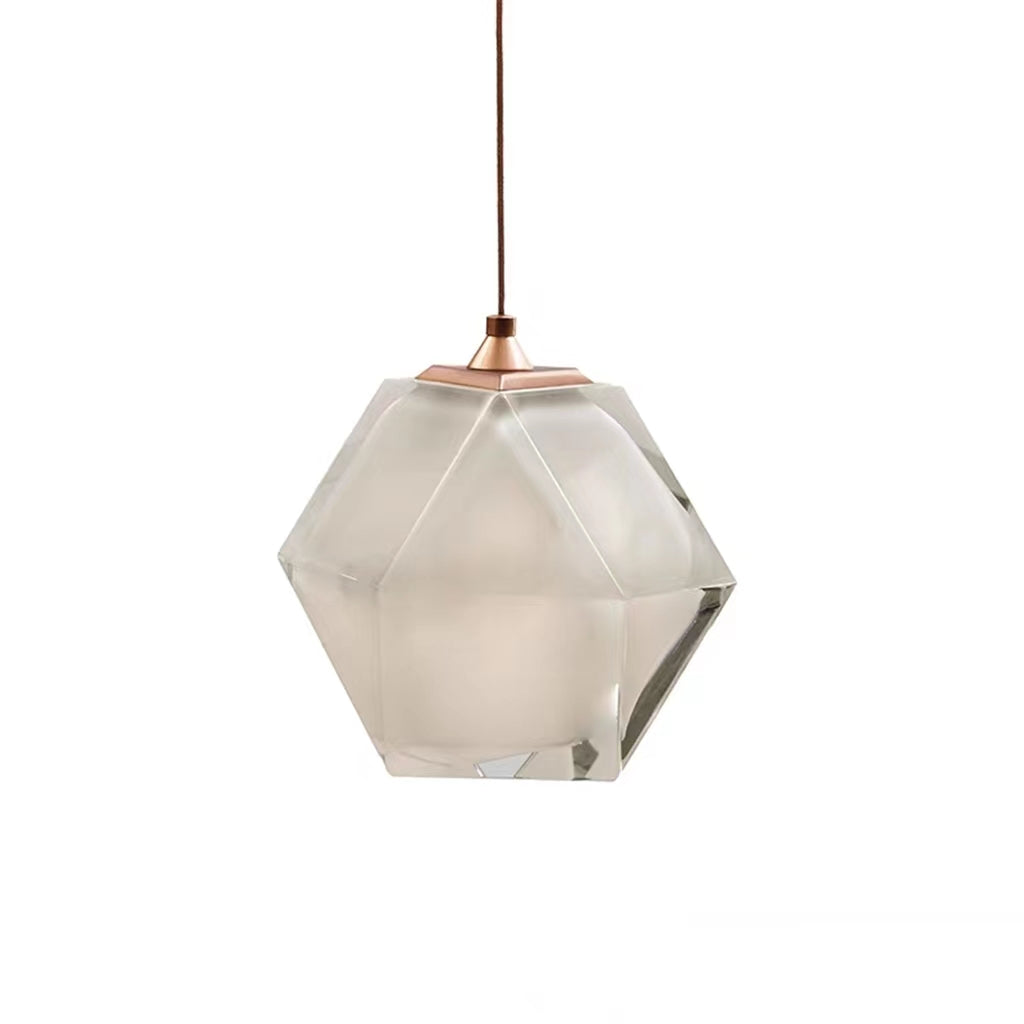 Creative Diamond Shaped Glass Pendant Lamp