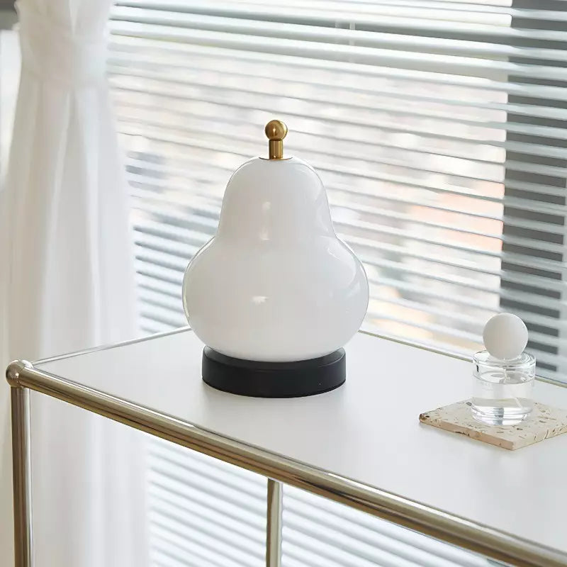 Creative Pear Glass Rechargeable Table Lamp