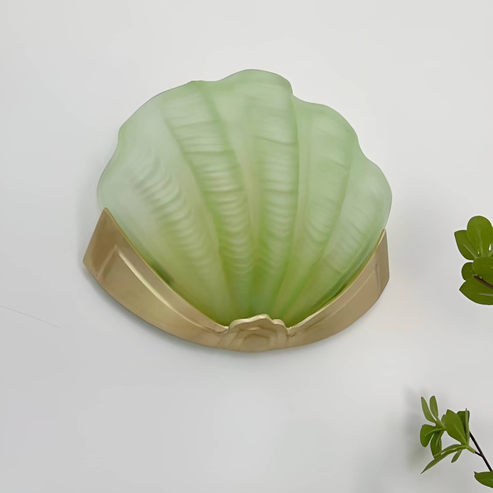 Luxury Brass Glass Shell Wall Light | Shine Life Lighting