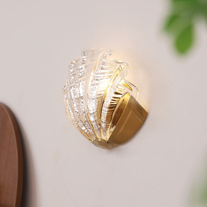 Luxury Brass Glass Shell Wall Light | Shine Life Lighting