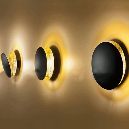 Creative Design Lunar Eclipse Brass Wall Light