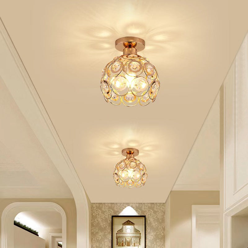 Creative Hollow Design Crystal Ceiling Lamp