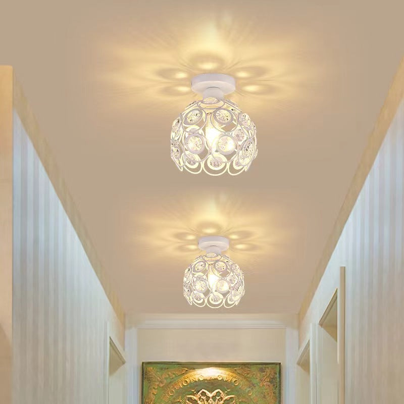 Creative Hollow Design Crystal Ceiling Lamp