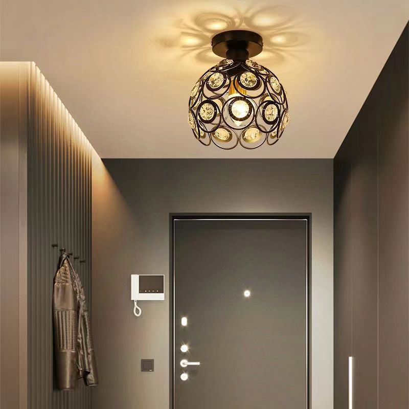 Creative Hollow Design Crystal Ceiling Light