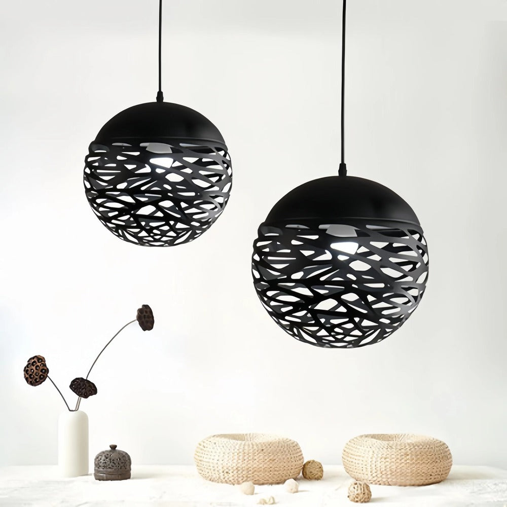 Creative Hollow Design Globe Pendant Light