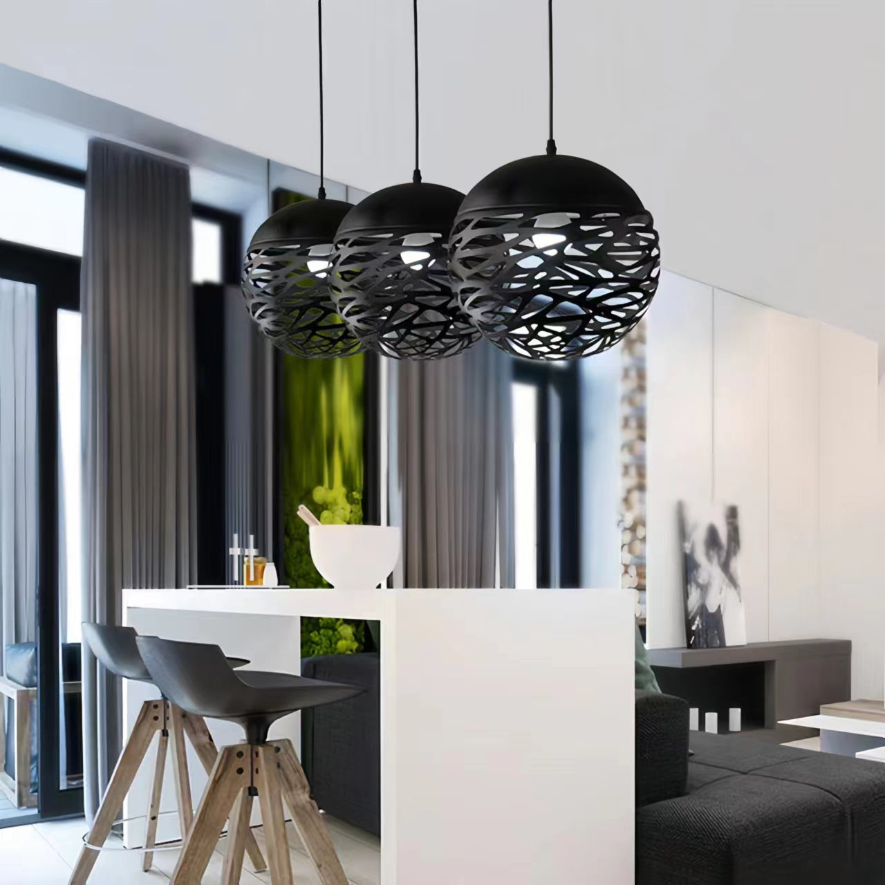 Creative Hollow Design Globe Pendant Lamp