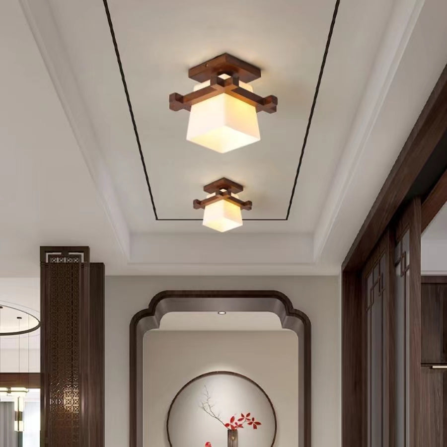 Creative Japanese Style Wooden Ceiling Light