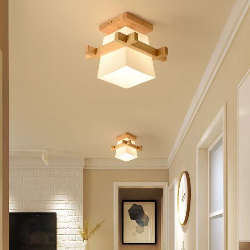 Creative Japanese Style Wooden Ceiling Light