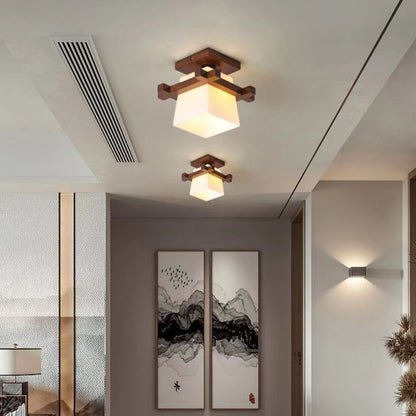 Creative Japanese Style Wooden Ceiling Light