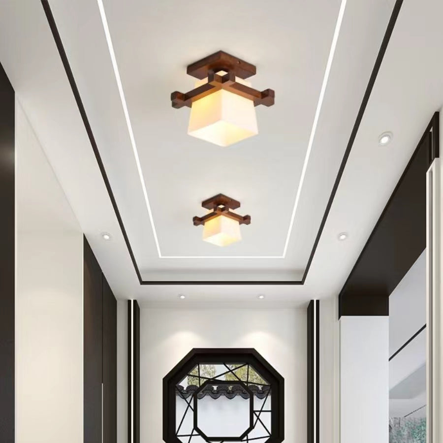 Creative Japanese Style Wooden Ceiling Lamp