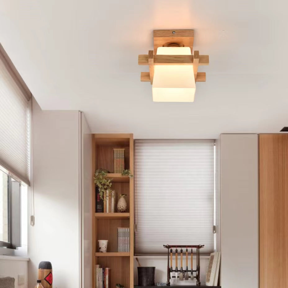 Creative Japanese Style Wooden Ceiling Lamp