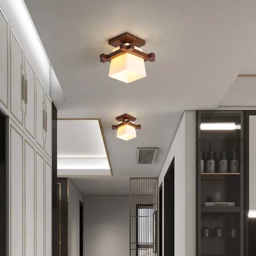 Creative Japanese Style Wooden Ceiling Lamp