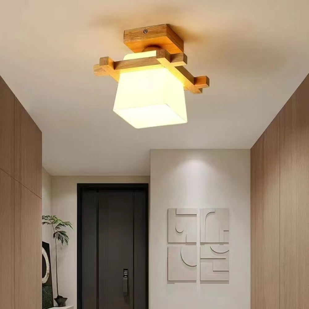 Creative Japanese Style Wooden Ceiling Light