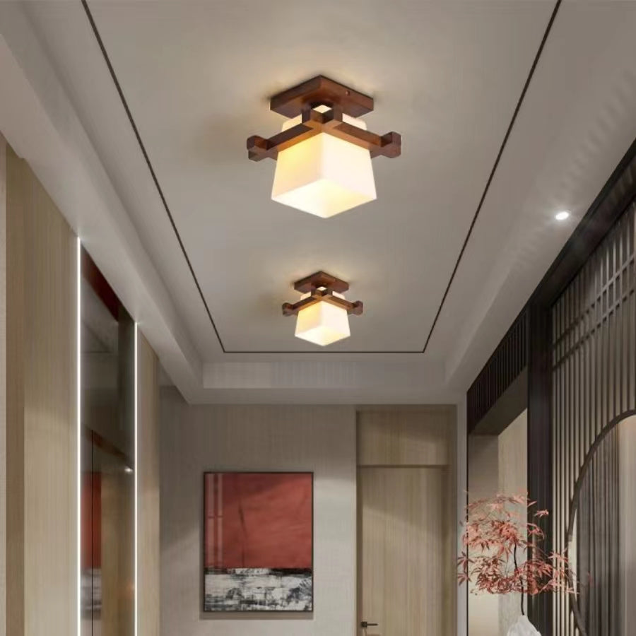 Creative Japanese Style Wooden Ceiling Lamp