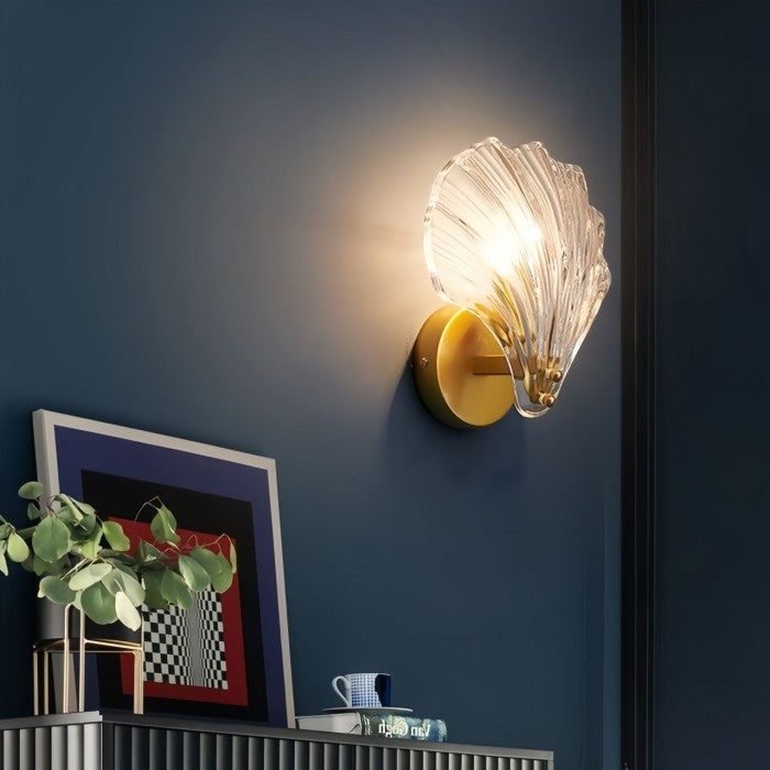 Creative Sea Shell Modern Glass Wall Sconce