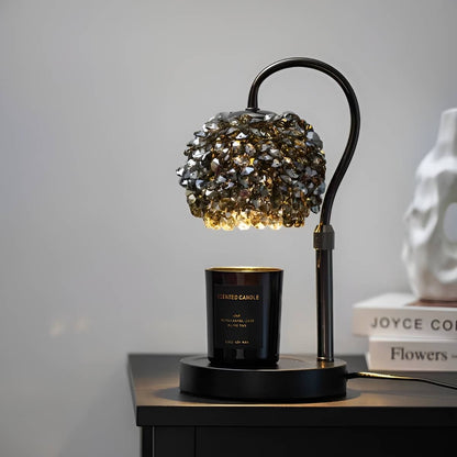 Crystal Art Deco Modern Candle Warmer Lamp