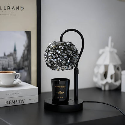 Crystal Art Deco Modern Candle Warmer Lamp