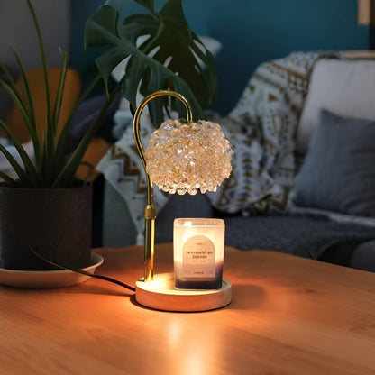 Crystal Art Deco Modern Candle Warmer Lamp