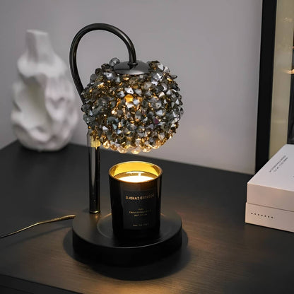 Crystal Art Deco Modern Candle Warmer Lamp