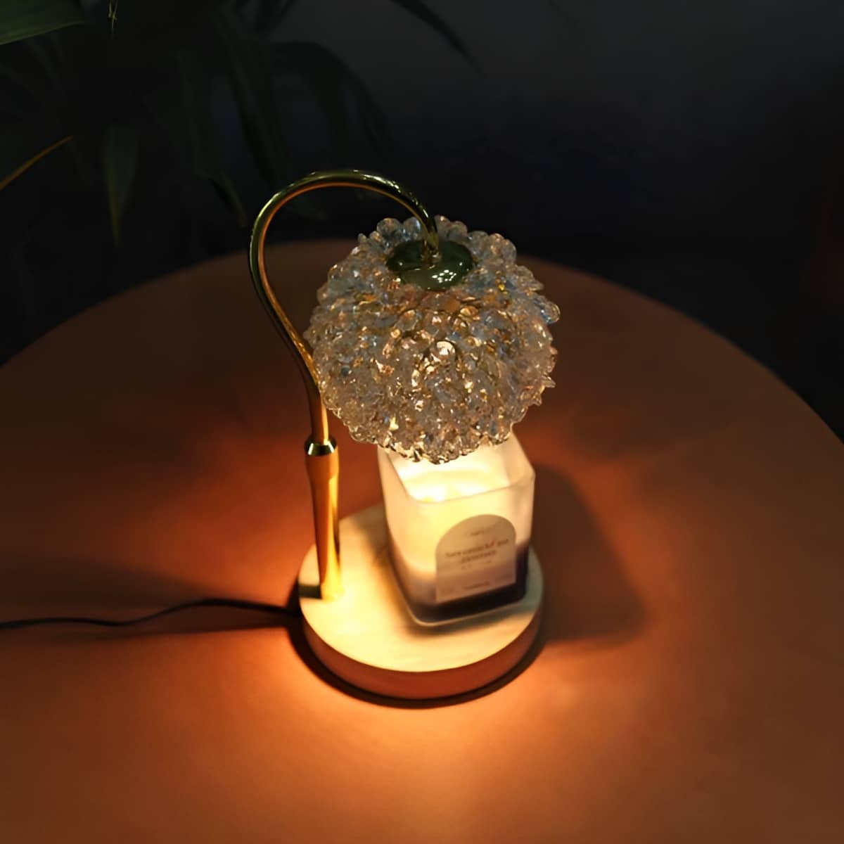 Crystal Art Deco Modern Candle Warmer Lamp