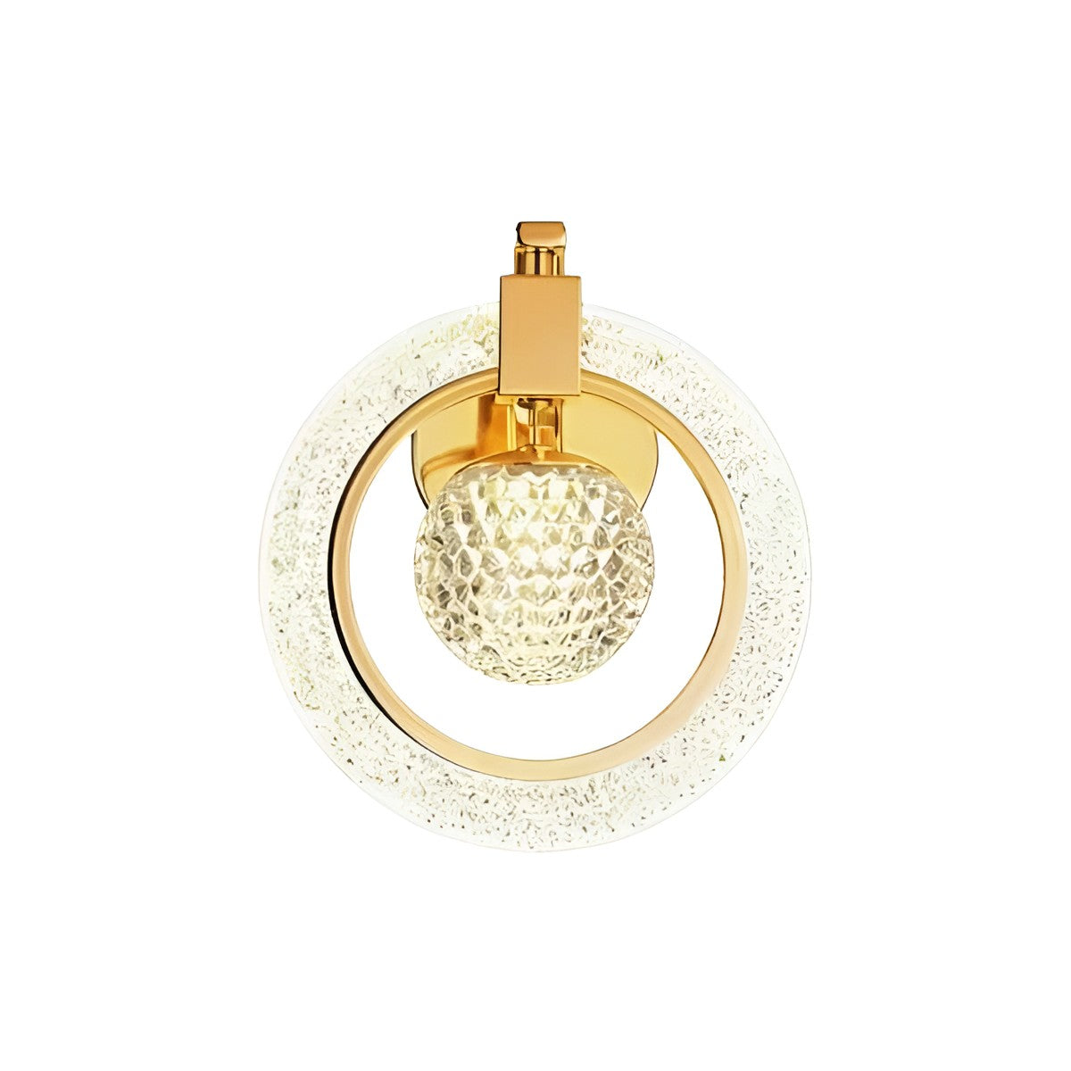 Crystal Effect Gold Wall Light – Modern LED Wall Sconce