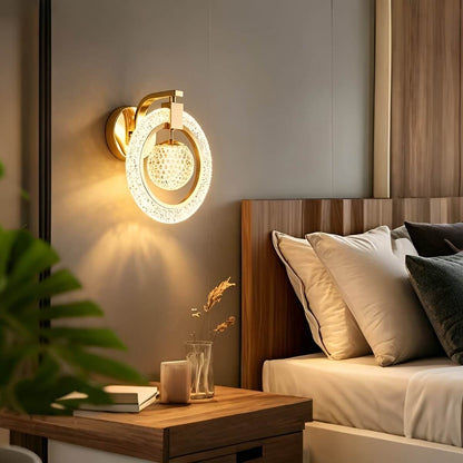Crystal Effect Gold Wall Light – Modern LED Wall Sconce