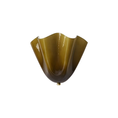 Curved Petal Retro Glass Wall Light for Hallway