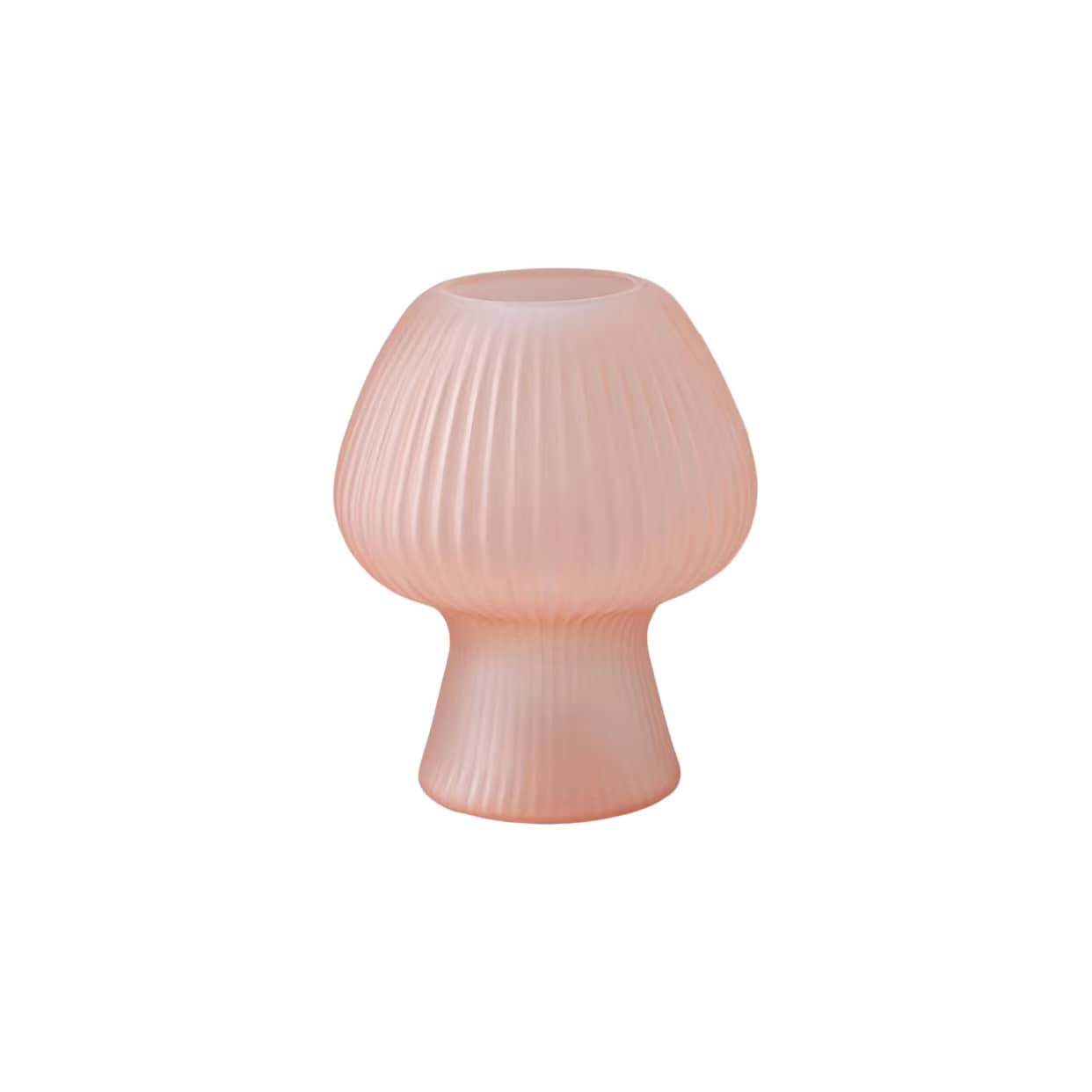 Cute Ribbed Glass Mushroom Bedside Lamp