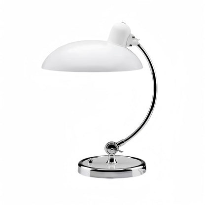 Danish Modern Kaiser Bauhaus Metal White Table Light