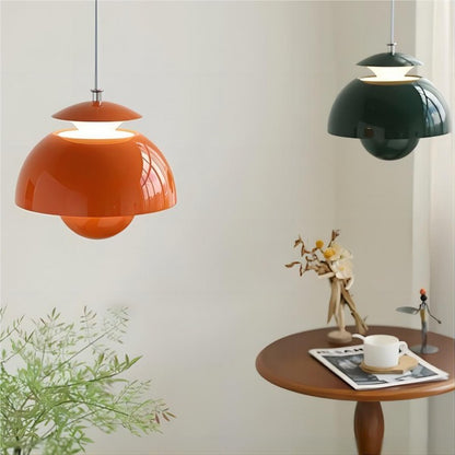 Danish Vintage Flowerpot Metal Pendant Light