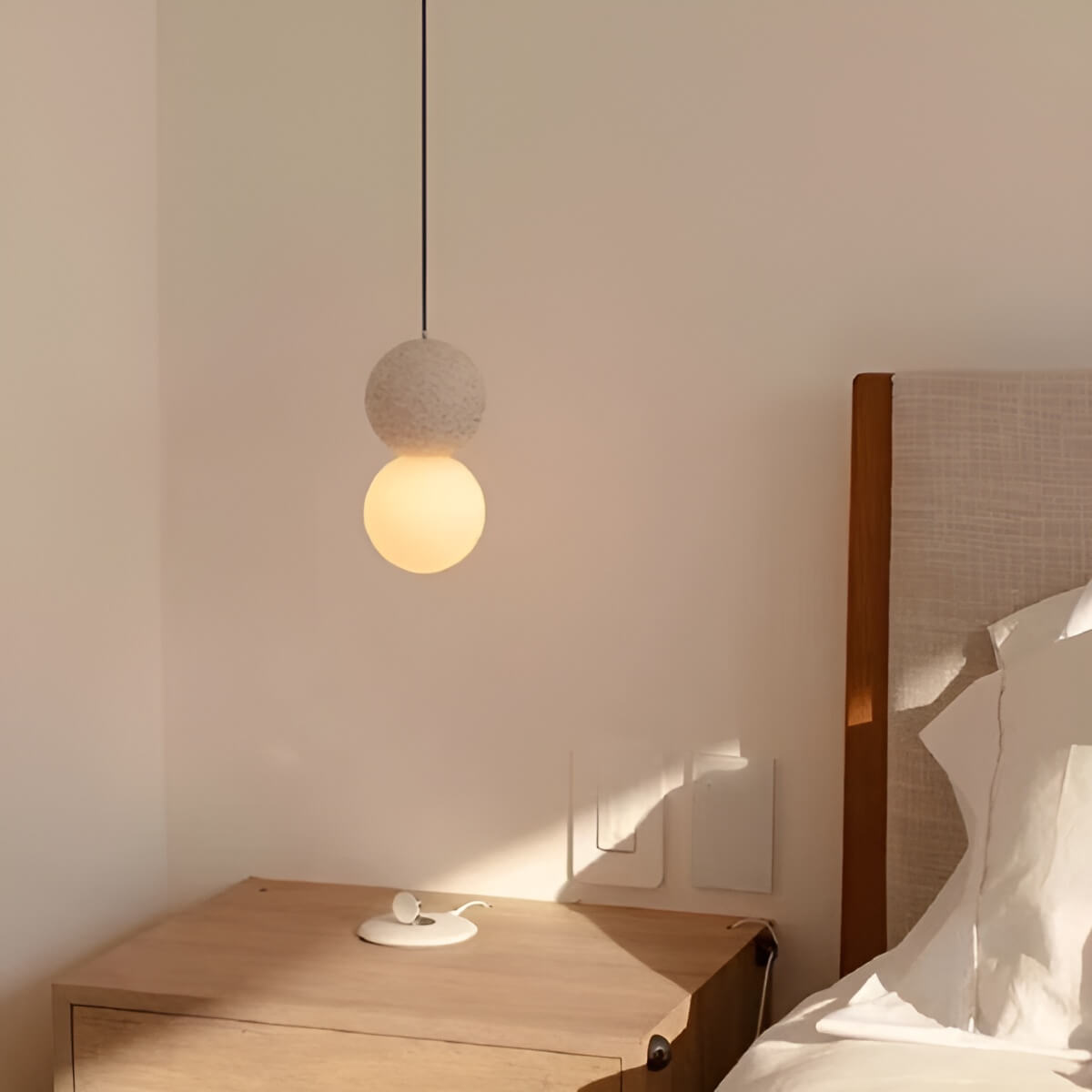 Hängelampe aus Terrazzoglas im dänischen Design