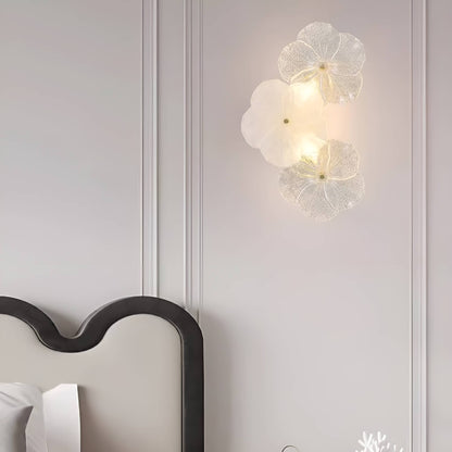 Decorative Petal Crystal Glass Wall Light