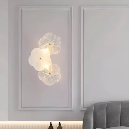 Decorative Petal Crystal Glass Wall Light