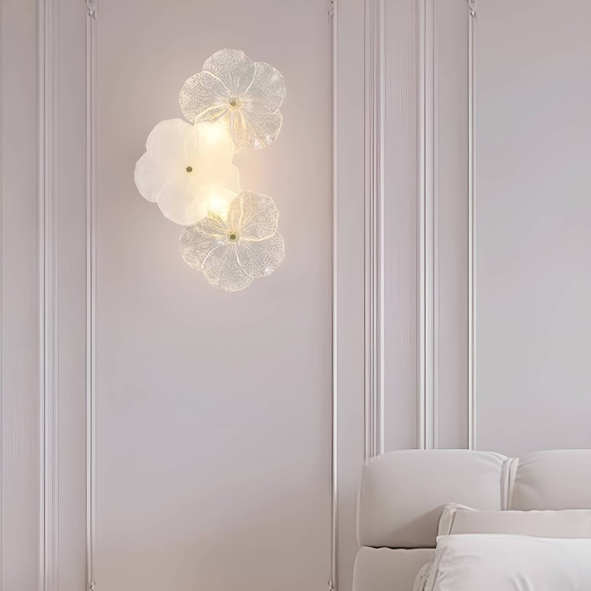Decorative Petal Crystal Glass Wall Light