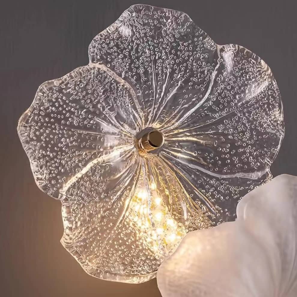 Decorative Petal Crystal Glass Wall Light