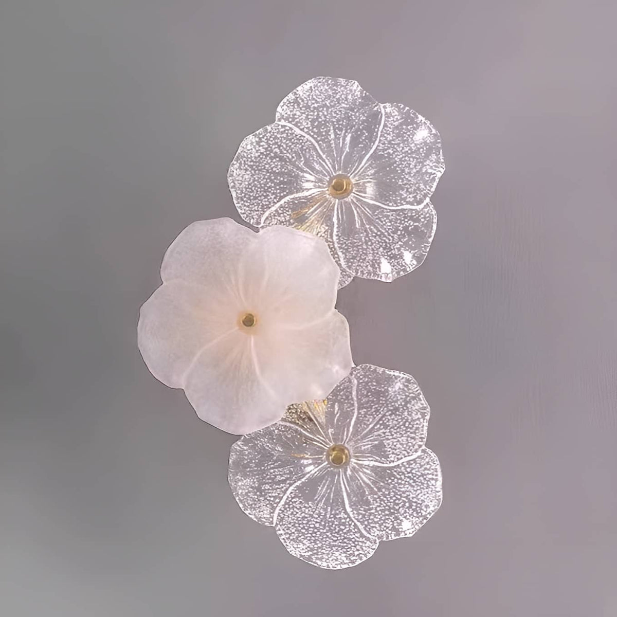 Photo inspiration: Crystal Glass Wall Decorative Ideas Reference: Decorative Petal Crystal Glass Wall Light