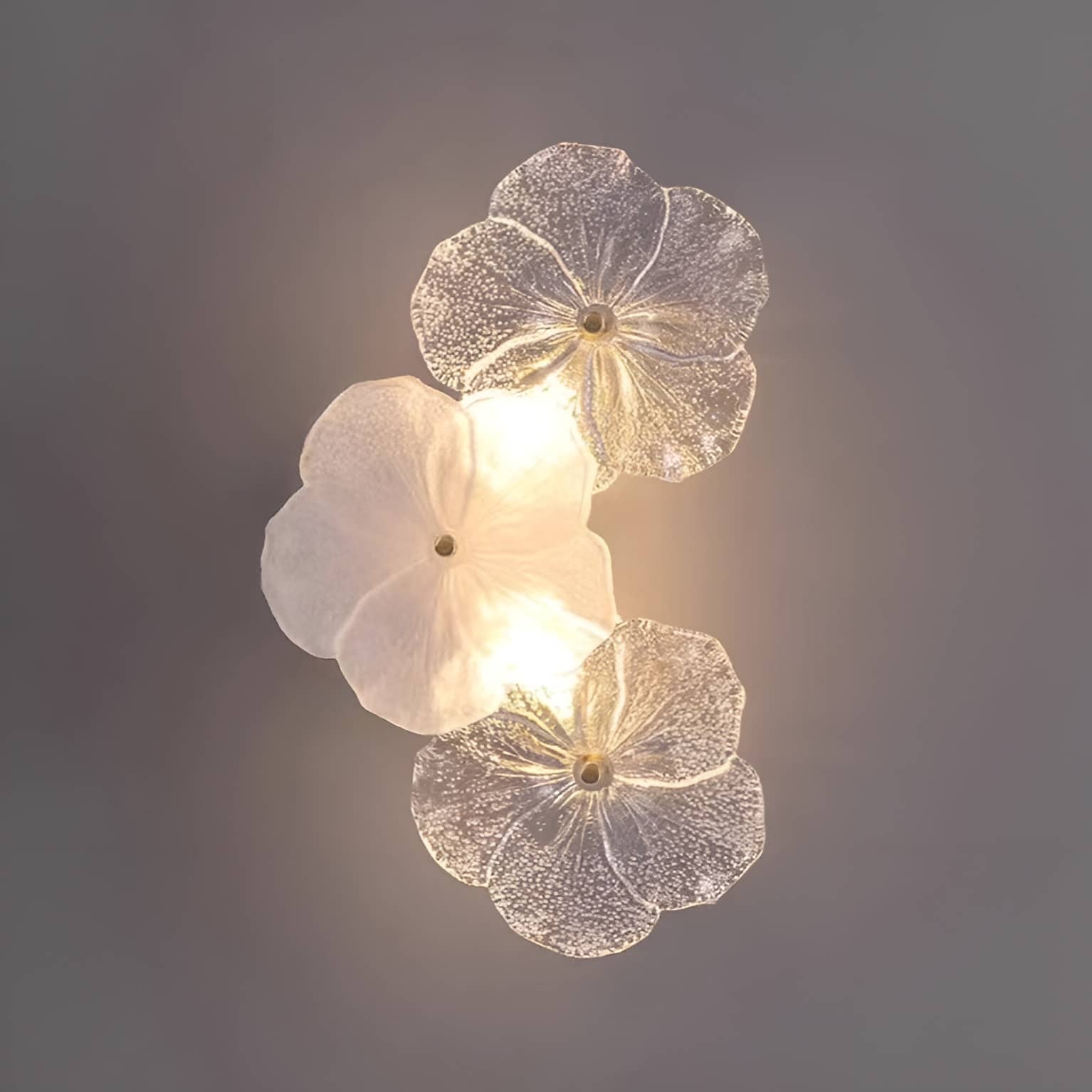 Decorative Petal Crystal Glass Wall Light