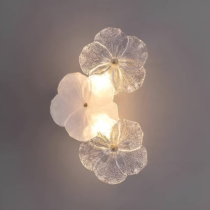 Decorative Petal Crystal Glass Wall Light
